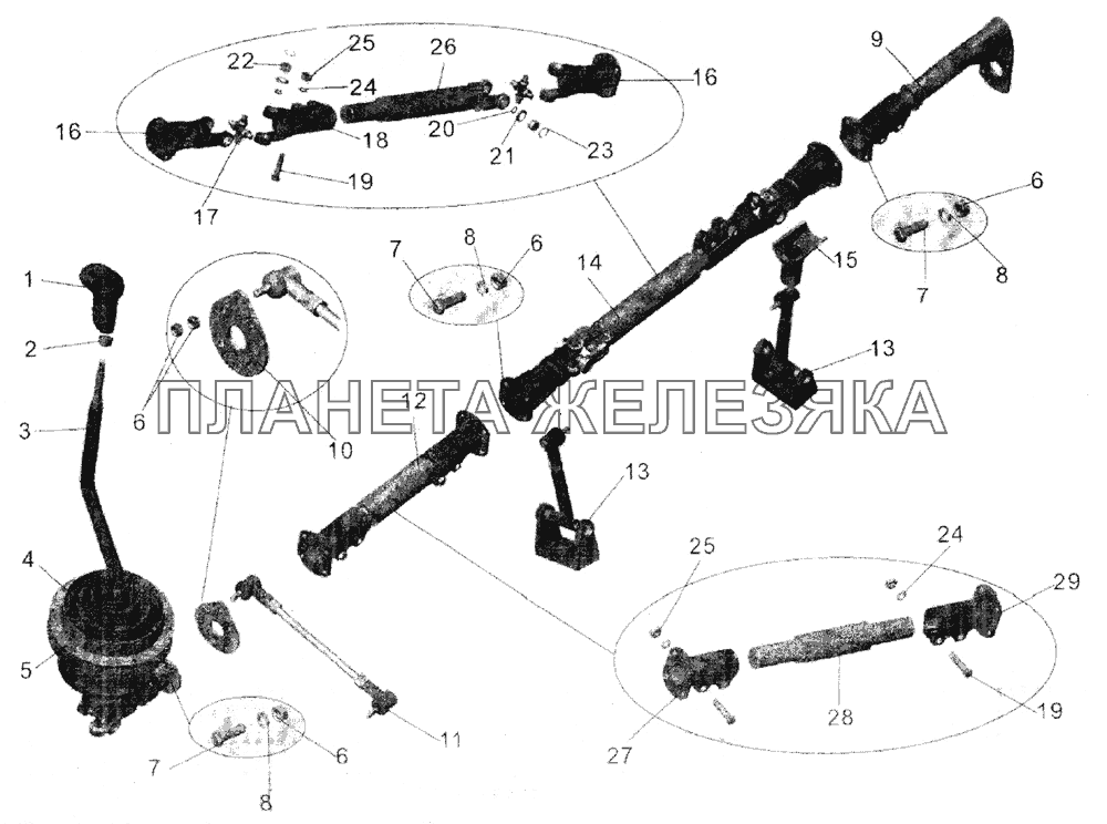 Установка привода коробки передач МАЗ-107